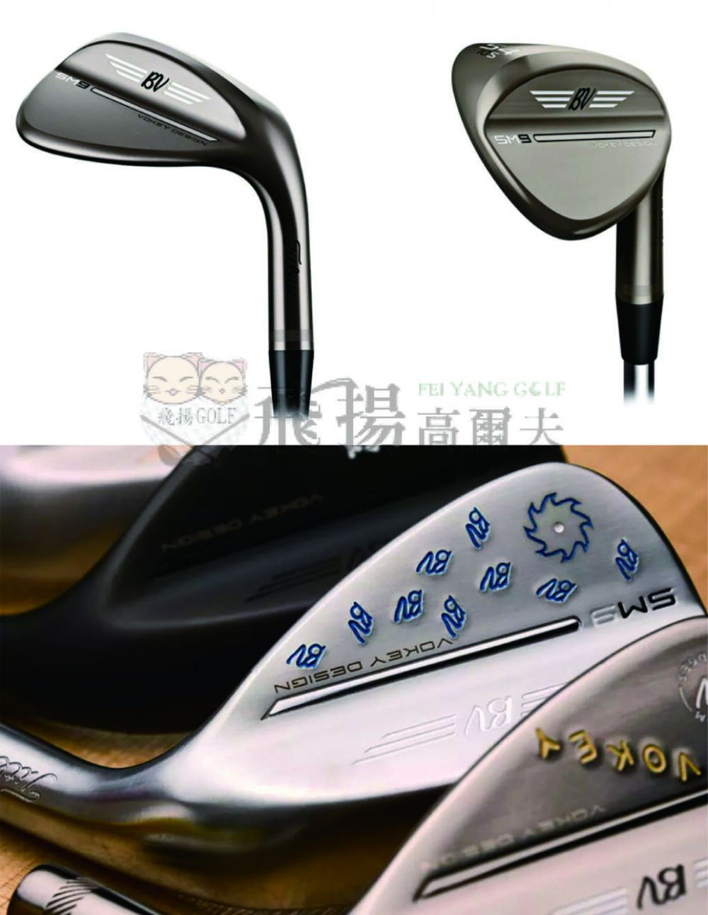 【飛揚高爾夫】'23 Titleist Vokey SM9 Brushed Steel 棕色 鐵身DG-S200 挖起桿,挖起桿,高爾夫球桿